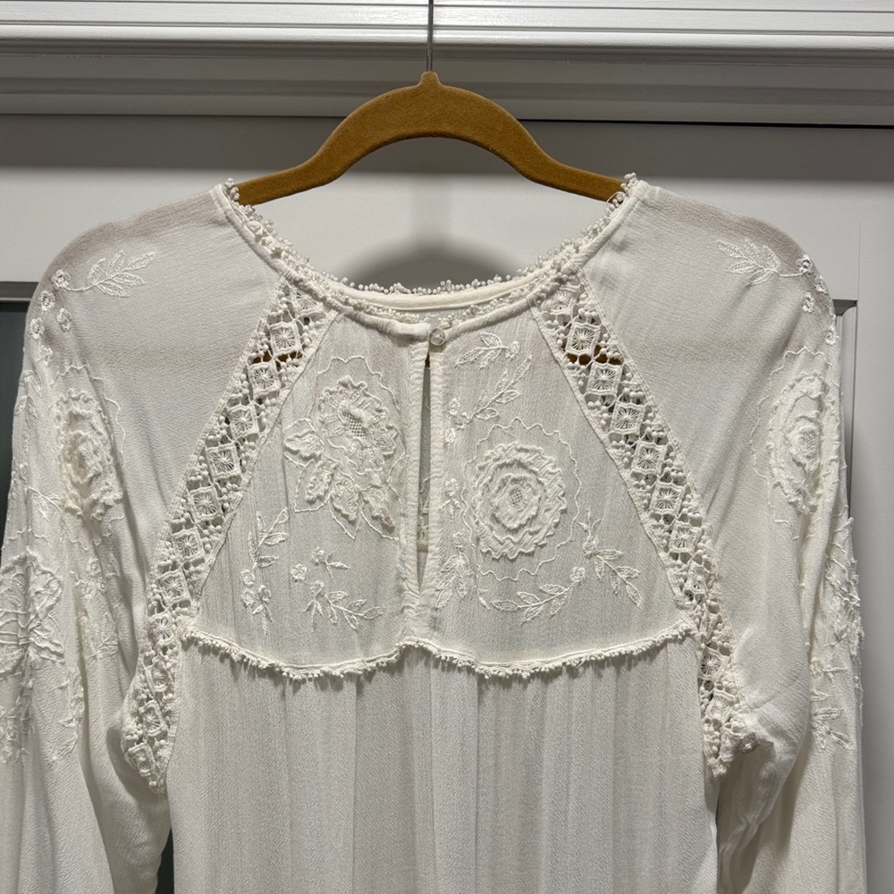 Free People White Lace Long Sleeve Dress - Picture 5 of 6